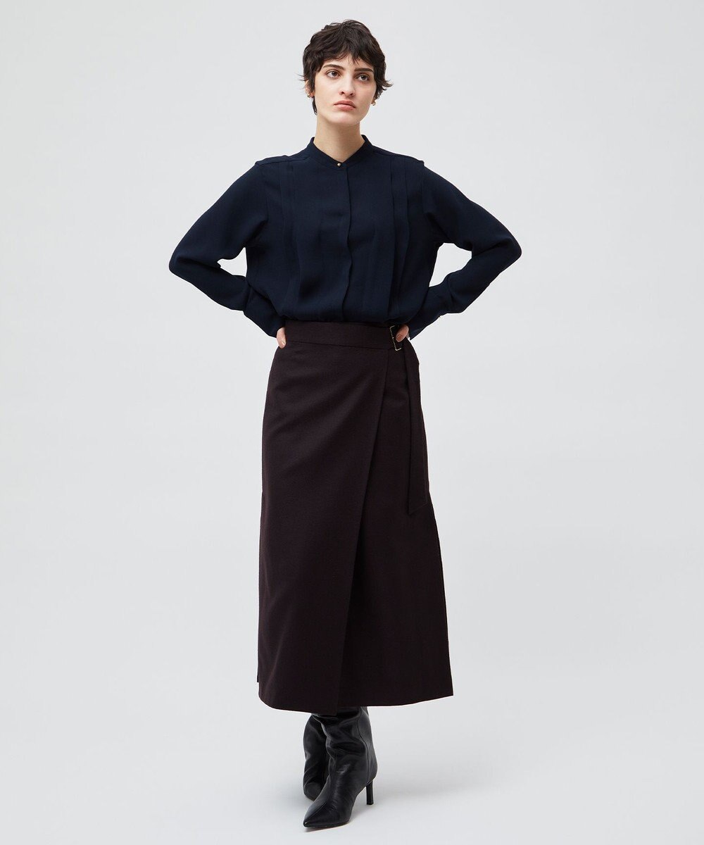 BEIGE， TERNES / ウールナローラップスカート 