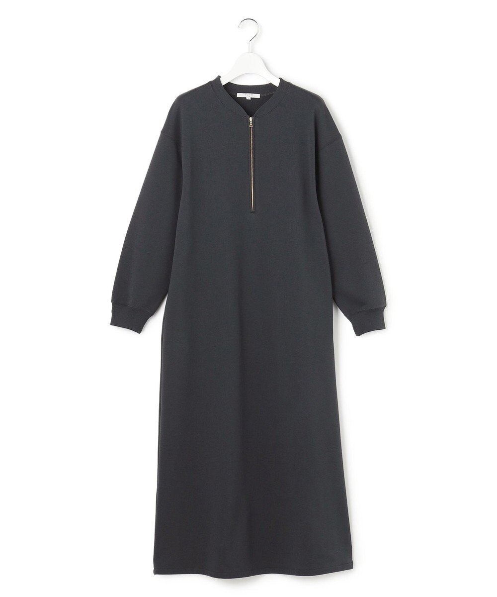 23区 L 【SLOW/一部店舗限定】ハイゲージテリー ハーフジップ ワンピース 