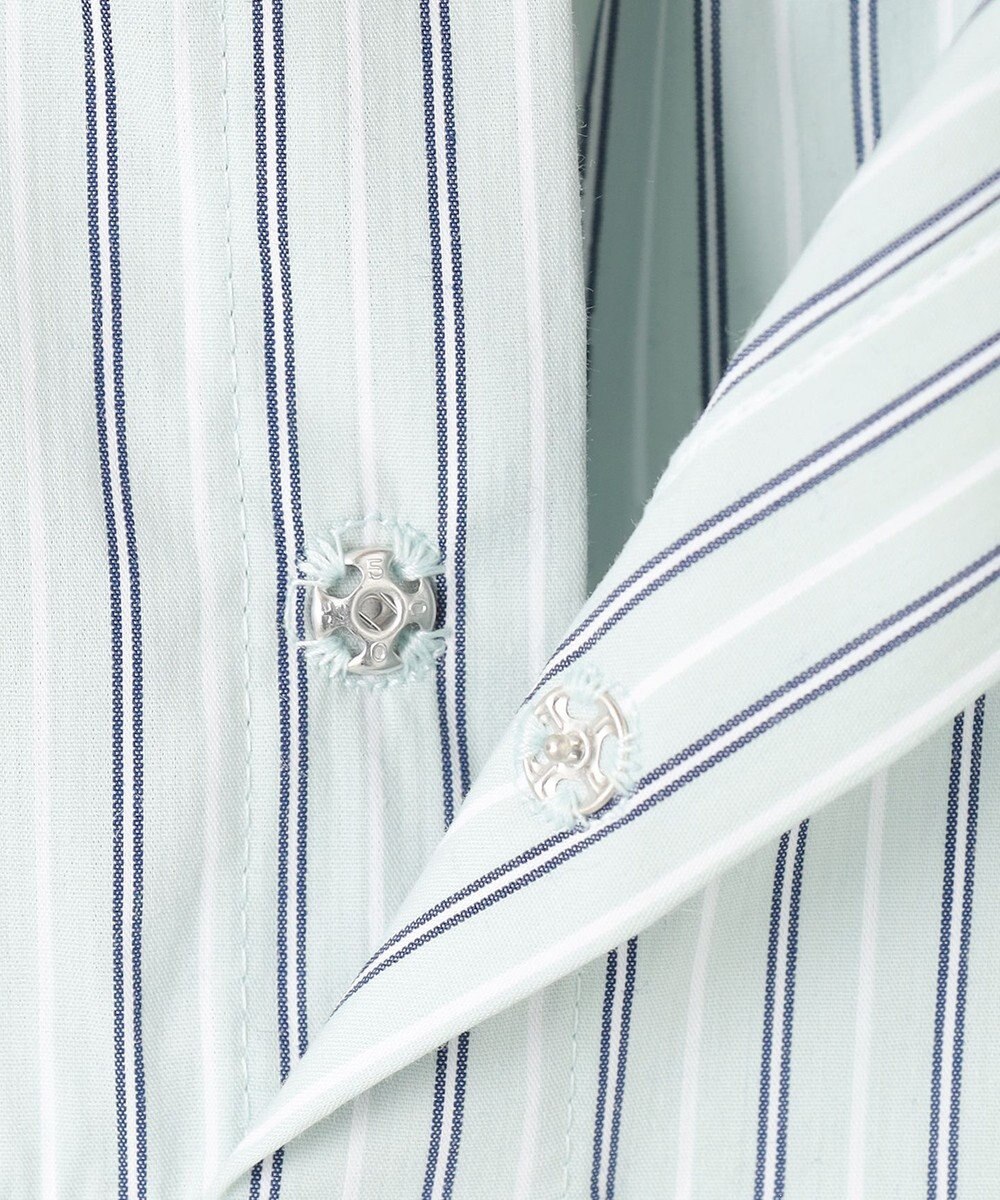 J.PRESS LADIES 【洗える】BEZ VEGA ストライプ フリルネック ブラウス 