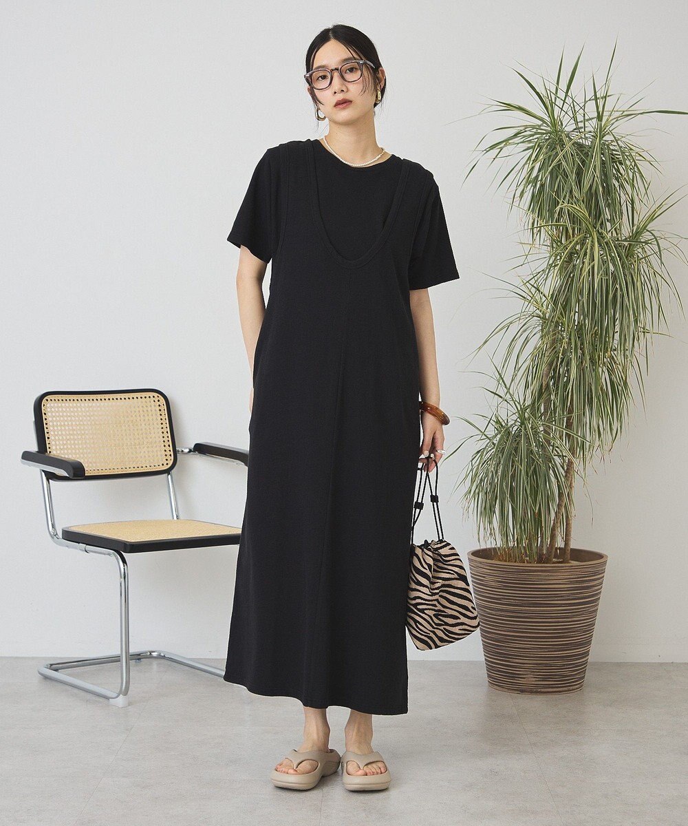 AMERICAN HOLIC 【2点セット】Tシャツ＋Uネックワンピース 