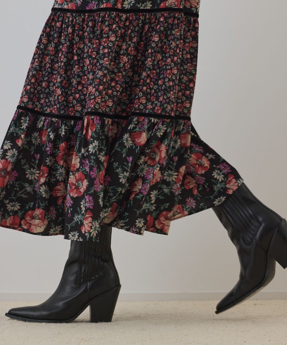 GRACE CONTINENTAL ボタニカルティアードワンピース 