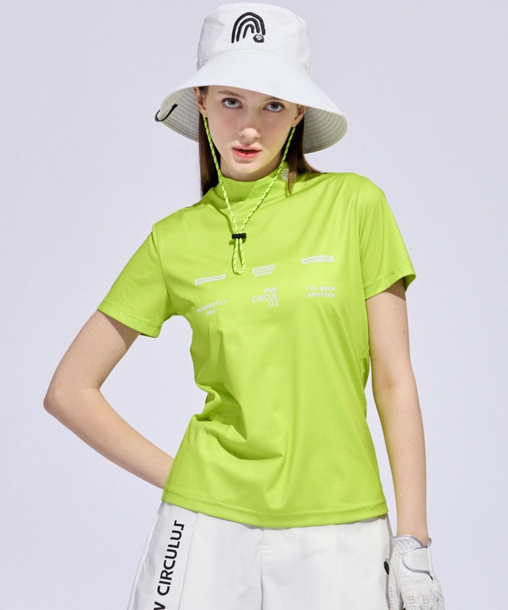 PW CIRCULUS 【WOMEN】メッシュコンビ モックネック  ゴルフウェア レディース 