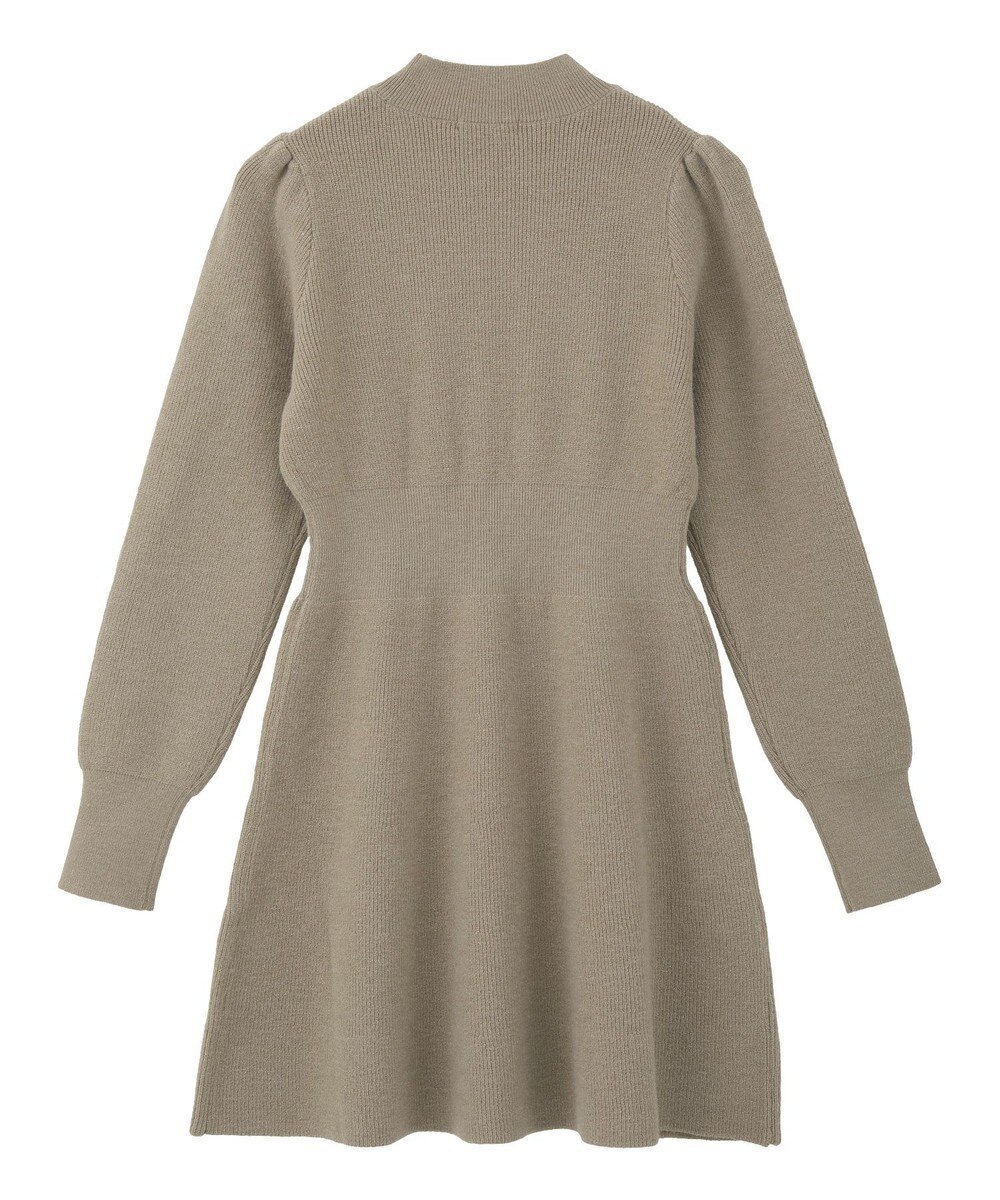 earth music&ecology ウエストリブフレアニットミニワンピース 