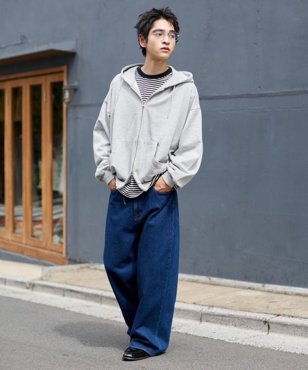 WEGO 【ユニセックス着用ITEM/MLサイズ展開】バルーンBIGダブルZIPパーカー 