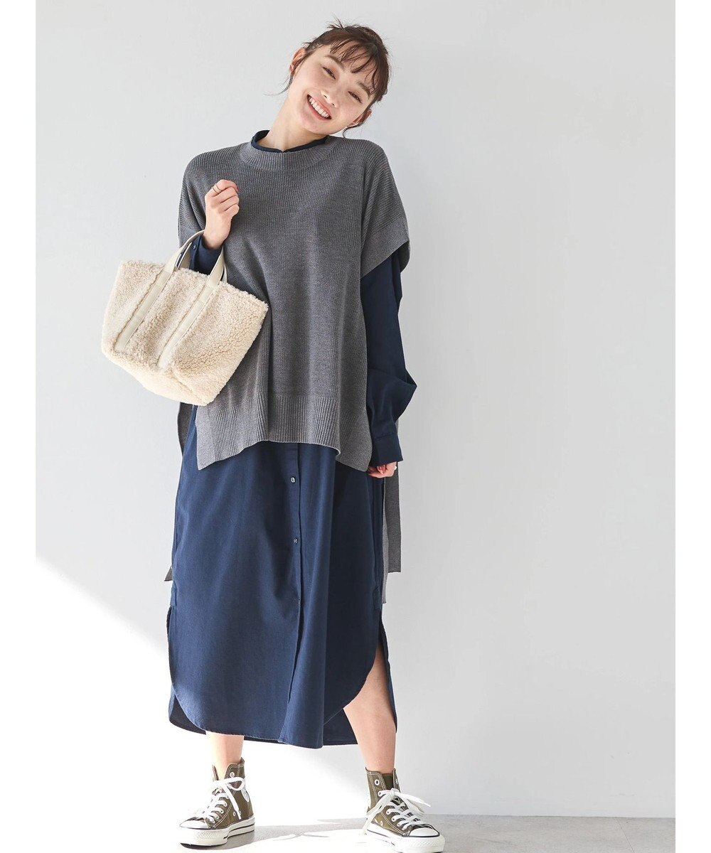 AMERICAN HOLIC ＳＥＴ　シャツワンピース＋ニットベスト 