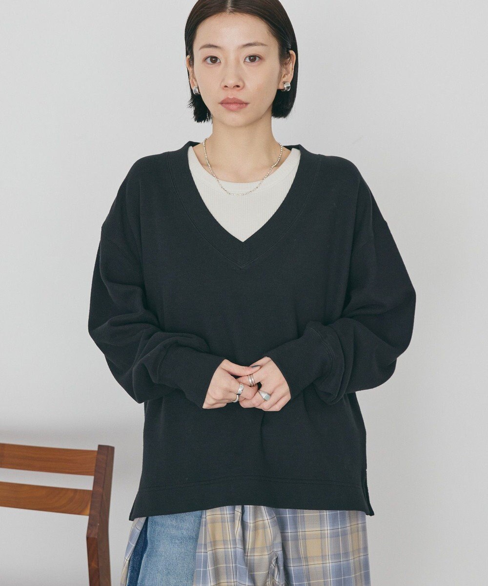 AMERICAN HOLIC Ｖネックスムース起毛プルオーバー 