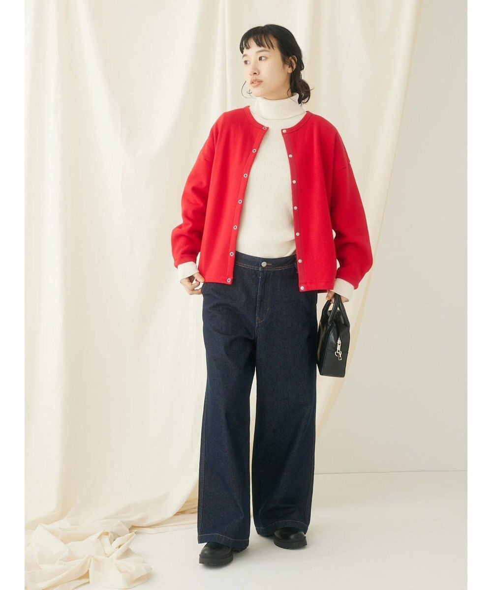 CRAFT STANDARD BOUTIQUE 裏起毛リングドットカーディガン 