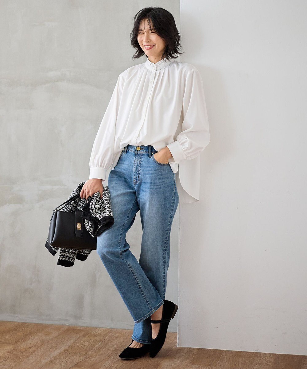 ANY スタンドネックブラウス 