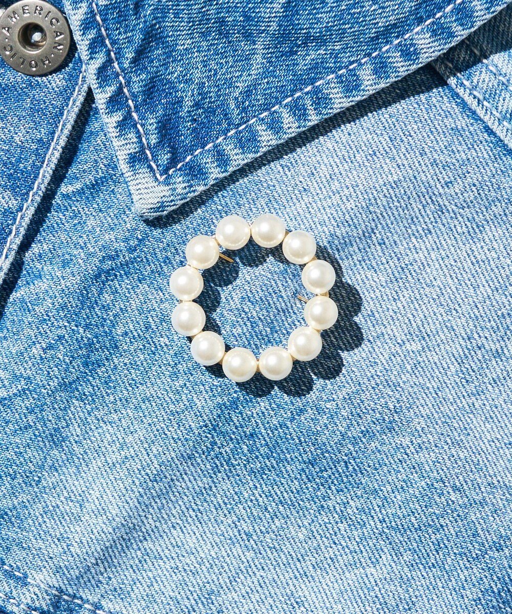 AMERICAN HOLIC パールモチーフブローチ 