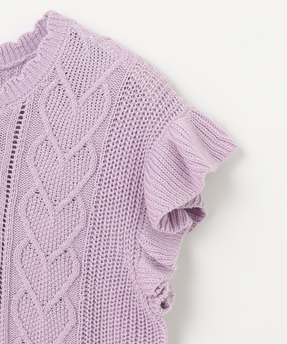 ANY KIDS ハート ケーブル ニット ベスト 