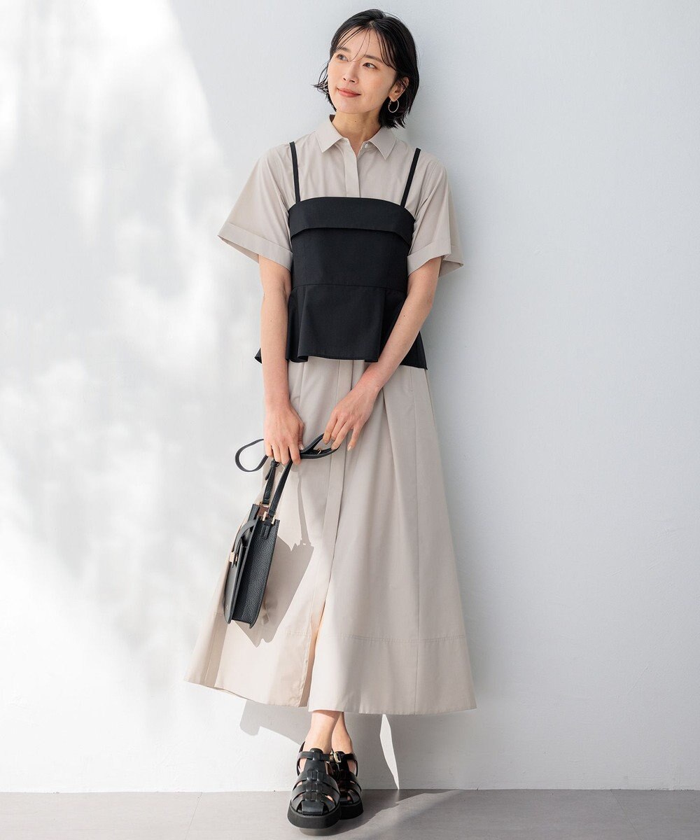 23区 【CLASSY.コラボ】ビスチェコンビ シャツワンピース 