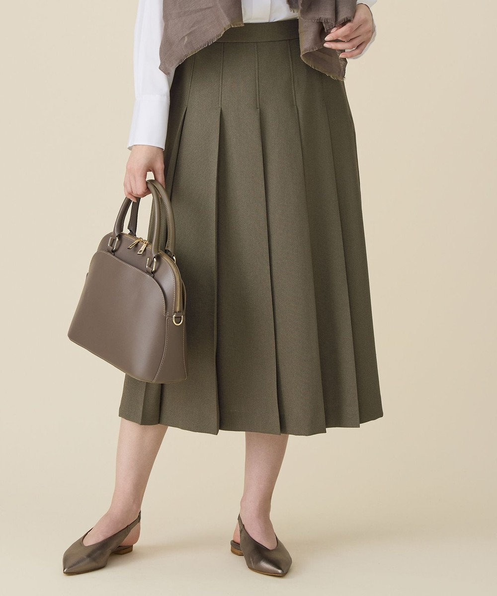 自由区 S 【セットアップ対応】リネンライクシンセティックタック スカート 