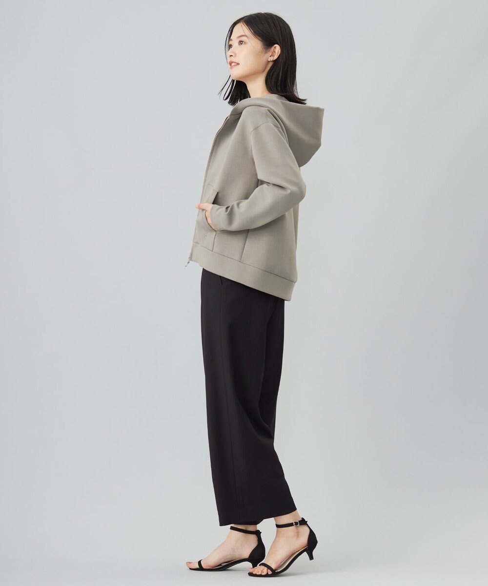 J.PRESS LADIES L ダンボール ジップアップ パーカー 