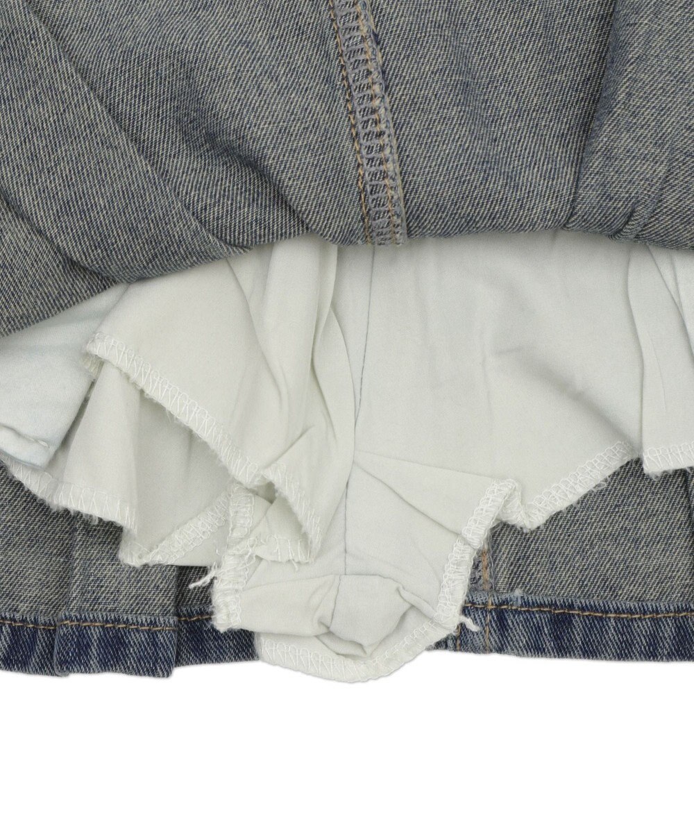 WEGO タックプリーツデニムミニスカパン 