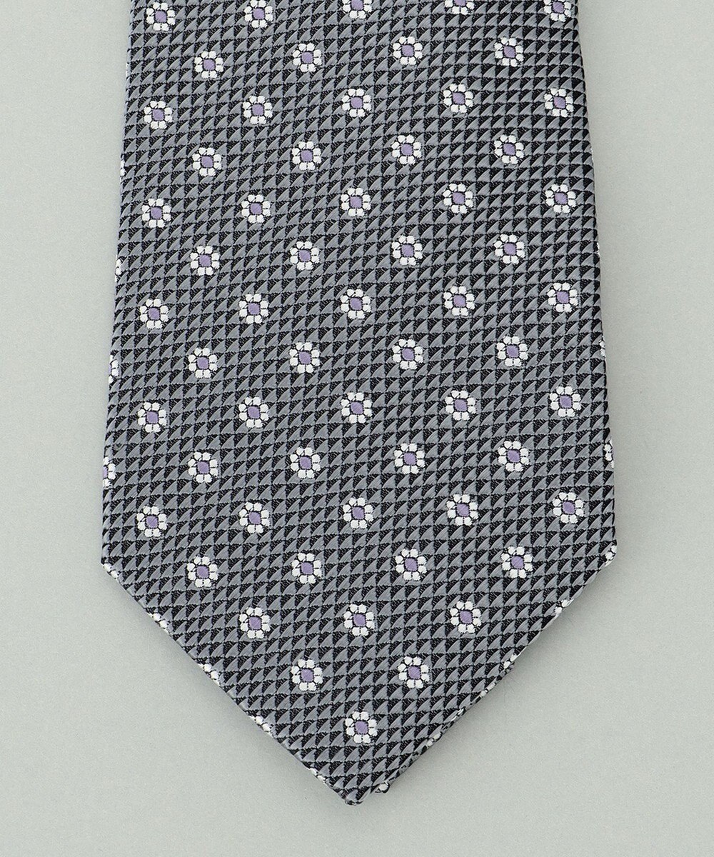 GOTAIRIKU 【日本製】西陣ネクタイ_グレー×パープル系 