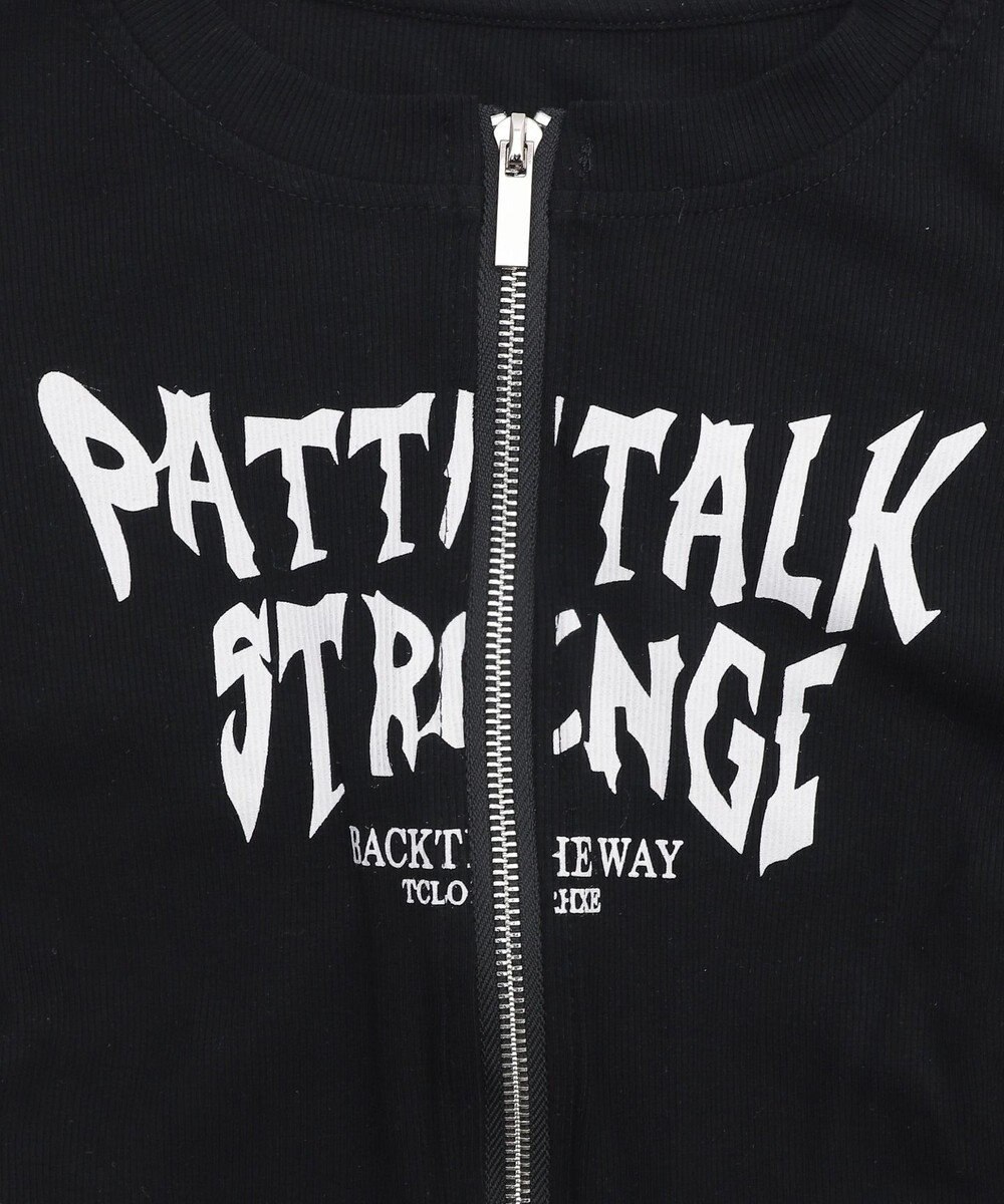 WEGO グラフィックロゴWジップSSトップス 