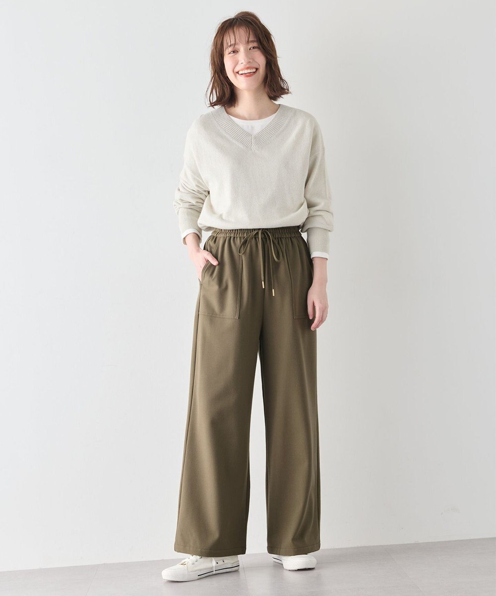 ANY 【2WAYストレッチ/ウエストゴム/裏起毛】シークレットウォームベイカーパンツ 