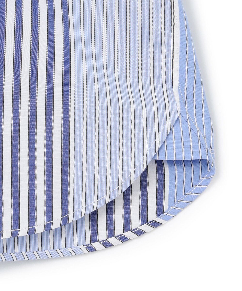 J.PRESS YORK STREET 【UNISEX】マルチストライプバンドカラー シャツ 