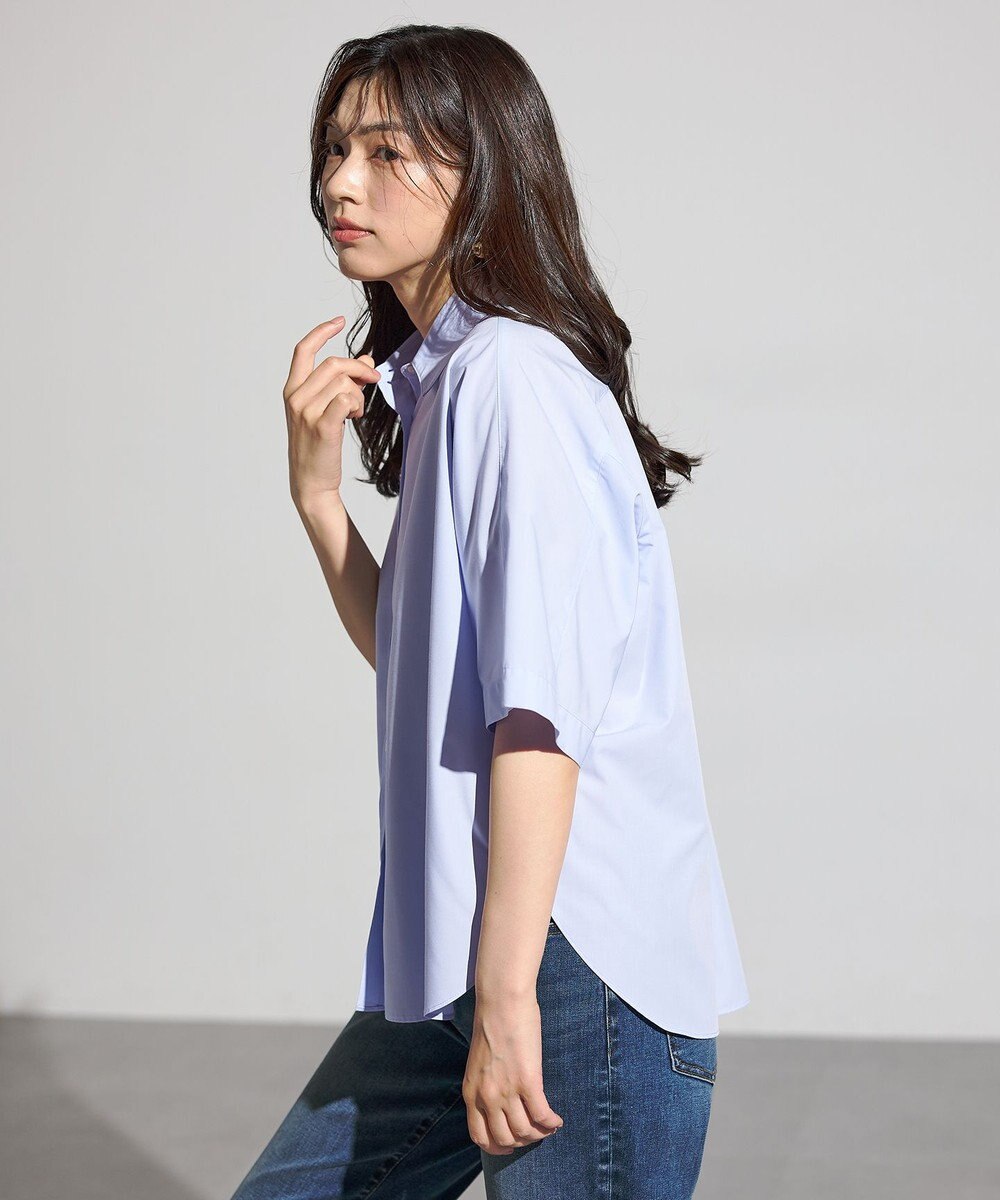 ANY 【接触冷感/UVカット/抗菌防臭/速乾】エニィファンクション半袖シャツブラウス 