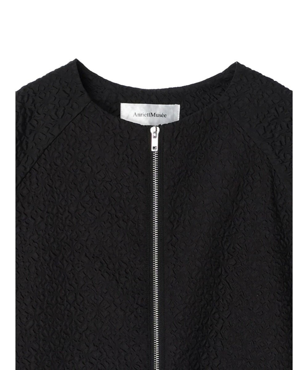 Green Parks AnriettMusee フロントジップジャガードブルゾン 