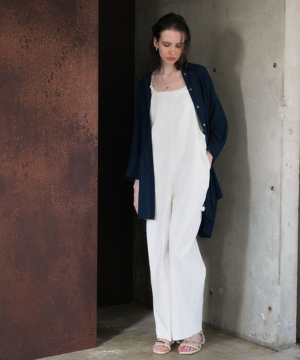 YECCA VECCA 綿麻ツイルサロペット 