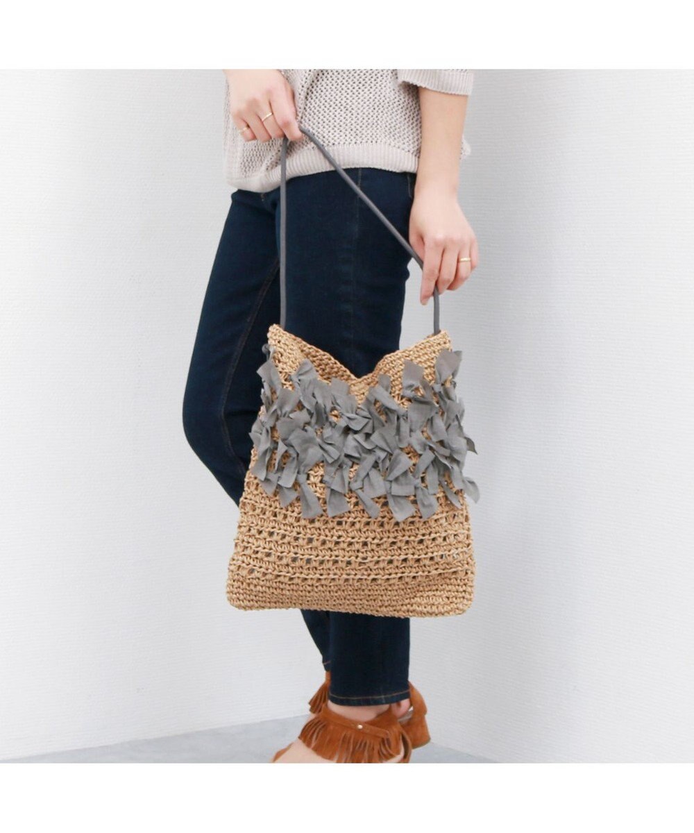 UNBILLION カシュカシュ cachecache / ペーパー手編みリボントート 