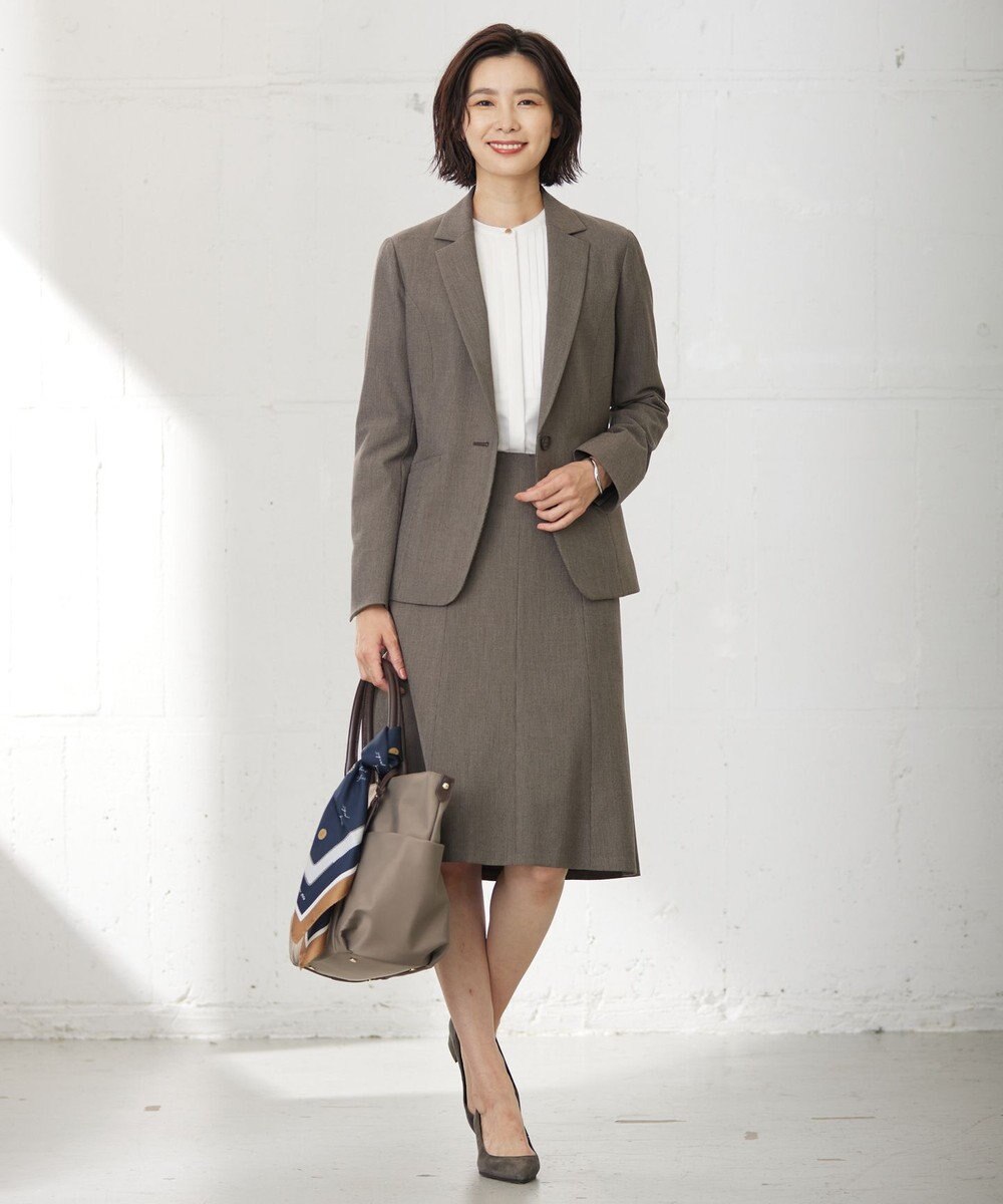 J.PRESS LADIES S T/Rアルガンシルク フレア スカート 