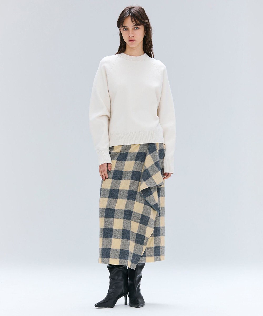 BEIGE， 【洗える】TAFT / コットンカシミヤスウェットニットトップス 