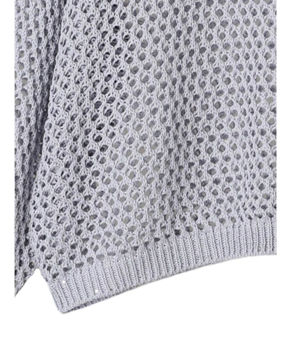 earth music&ecology スパンコールショートゆるニット 