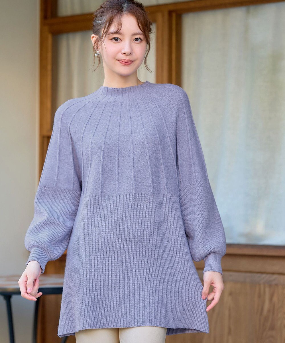 Tiaclasse L 求心片畦ニットチュニック 