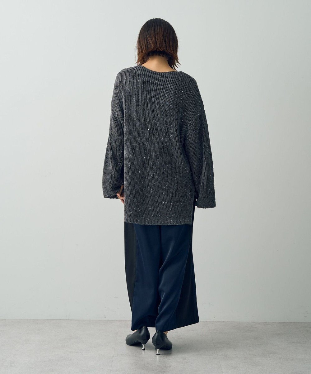 YECCA VECCA サテンタックワイドパンツ 