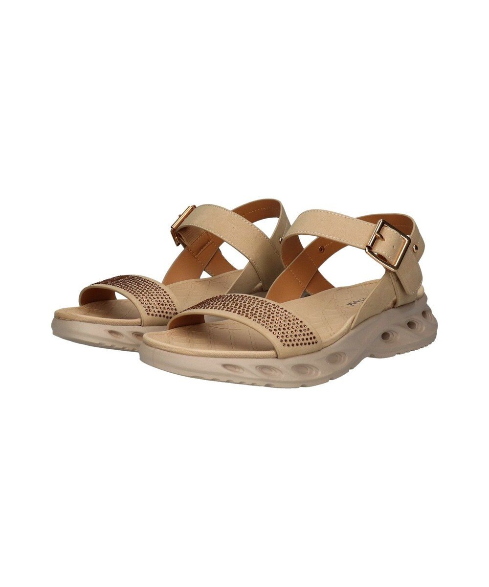 Bridget Birkin 【VINCULUM】ラインストーンフレックスソールサンダル 