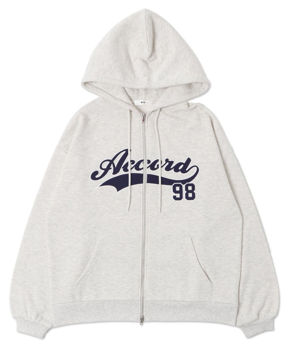 WEGO 裏起毛スタジアムロゴジップパーカー 