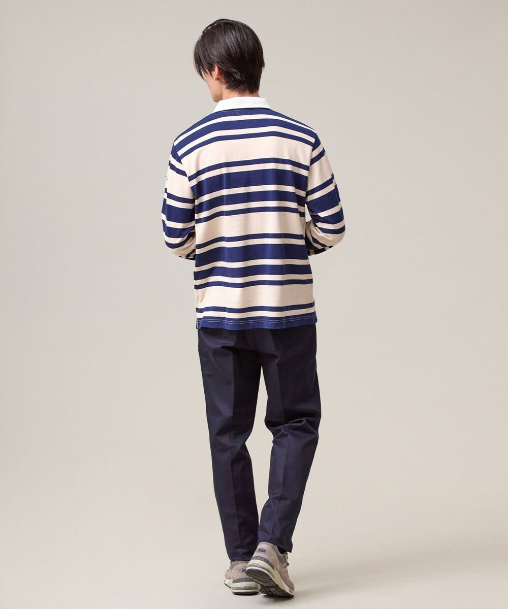 J.PRESS MEN ソフトタッチコットンマルチボーダー ラガーポロシャツ 