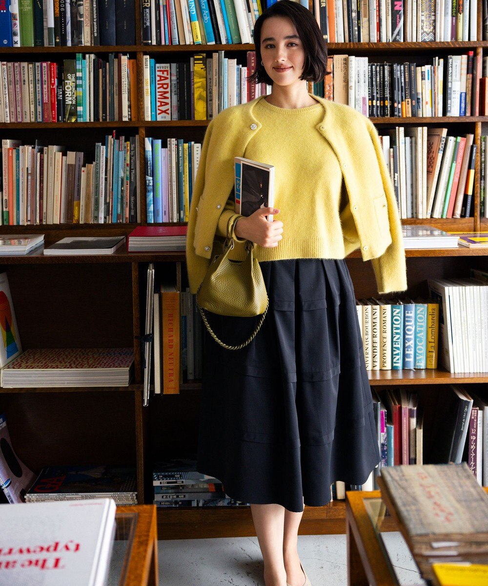 組曲 L 【WEB限定】フラッフィーファー パフスリーブニット 