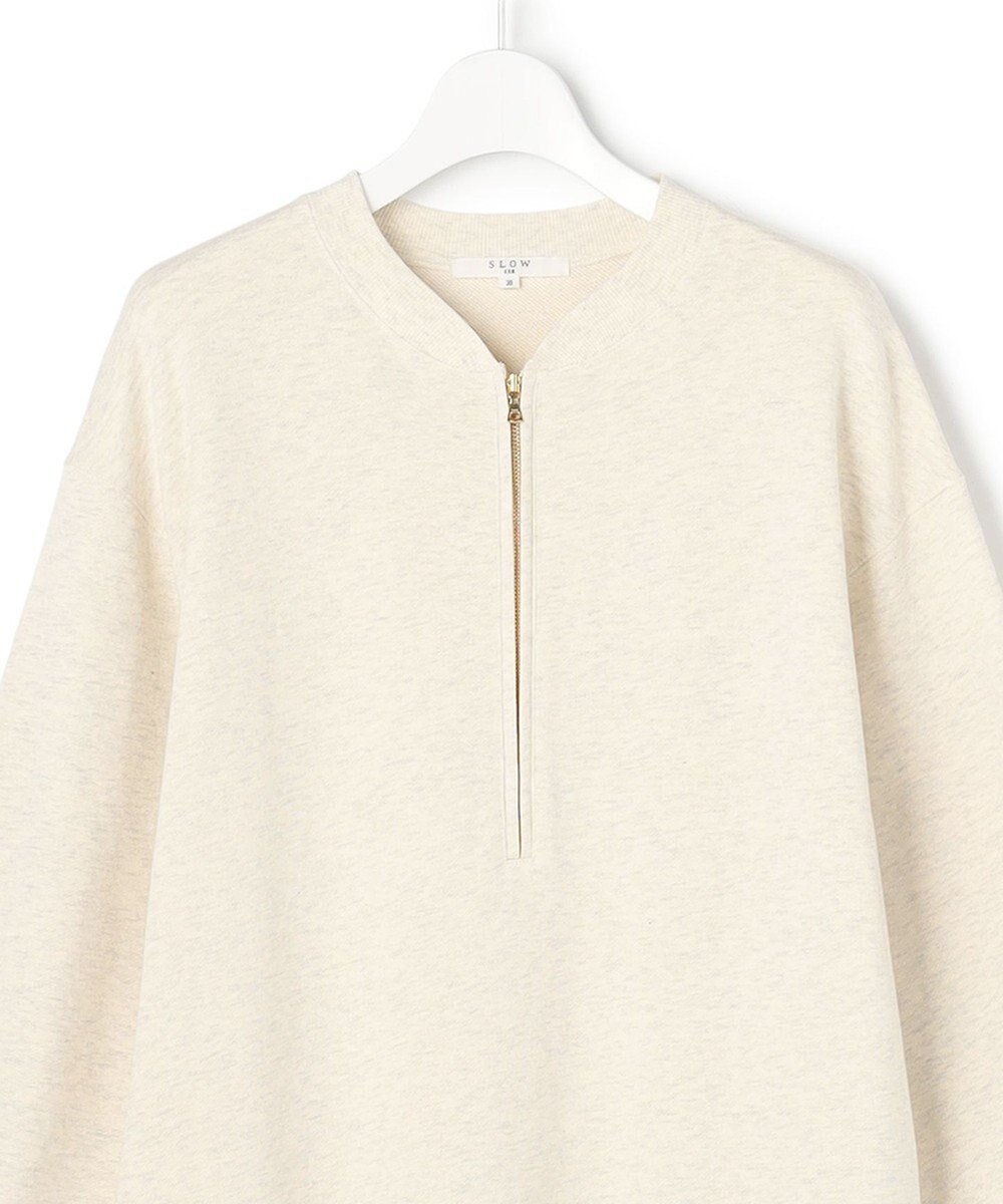 23区 L 【SLOW/一部店舗限定】ハイゲージテリー ハーフジップ ワンピース 