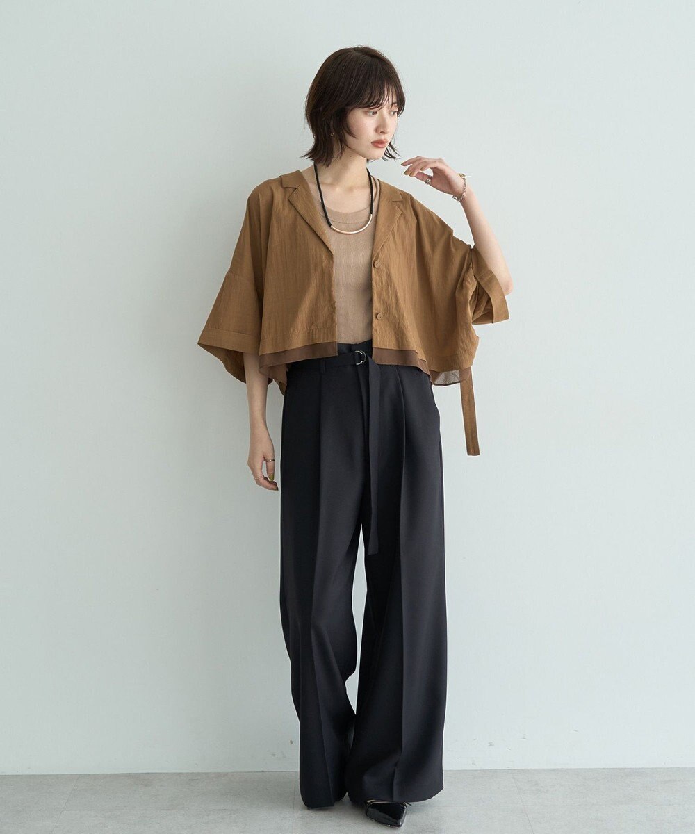 YECCA VECCA 【接触冷感】クロップドデザインジャケット② 