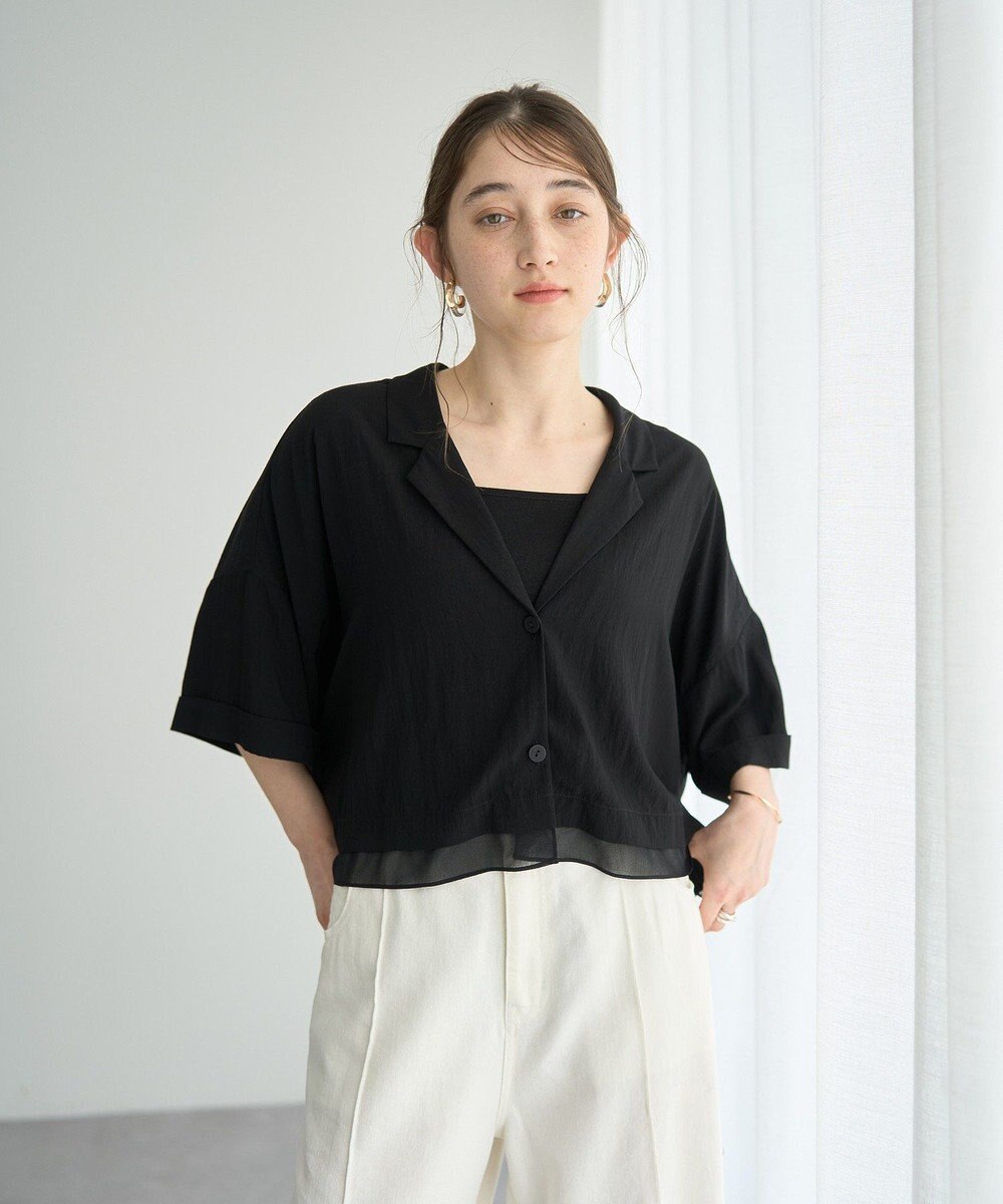 YECCA VECCA 【接触冷感】クロップドデザインジャケット② 