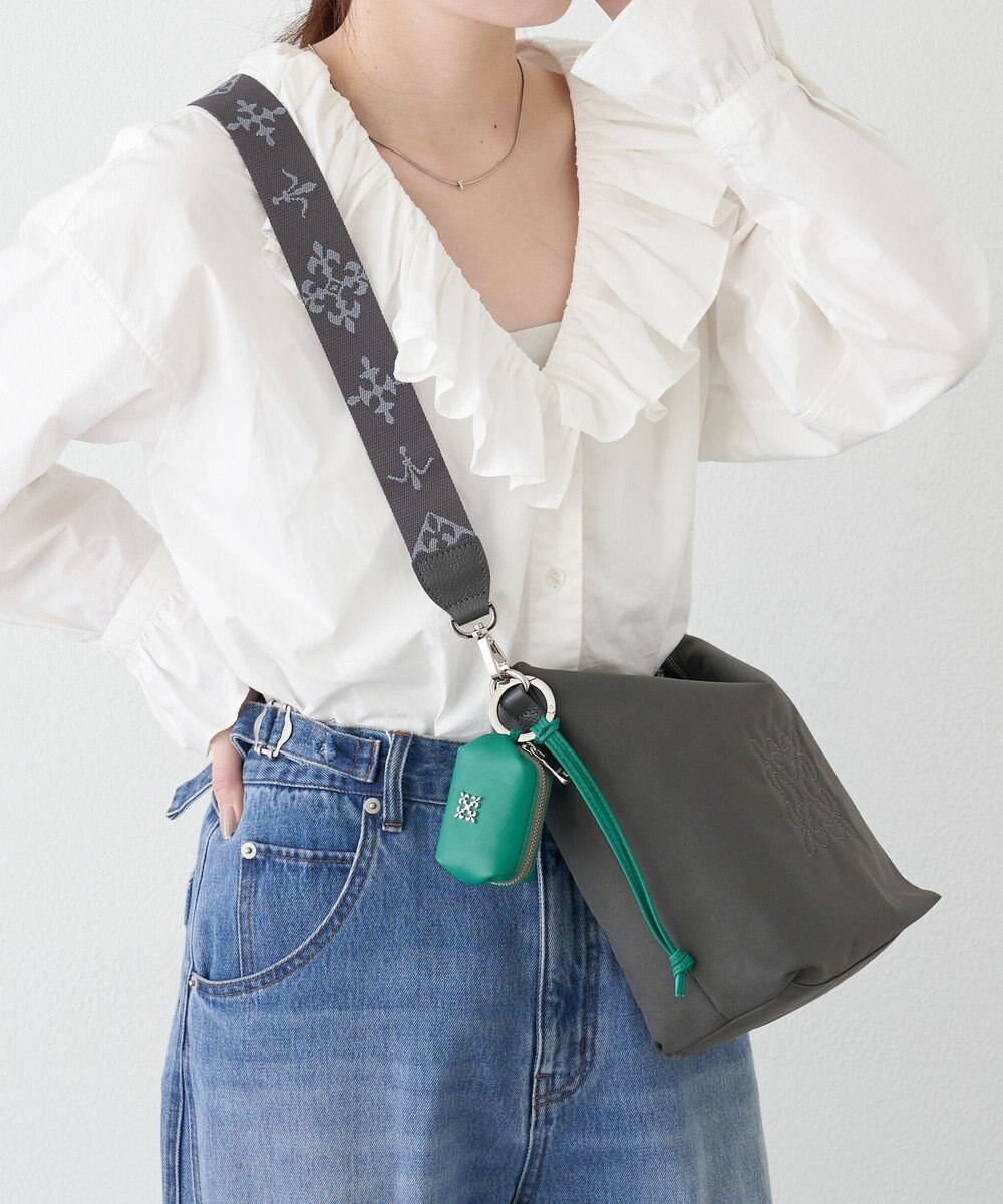 russet カラビナ付き レザーミニポーチ型チャーム(Z-220) 