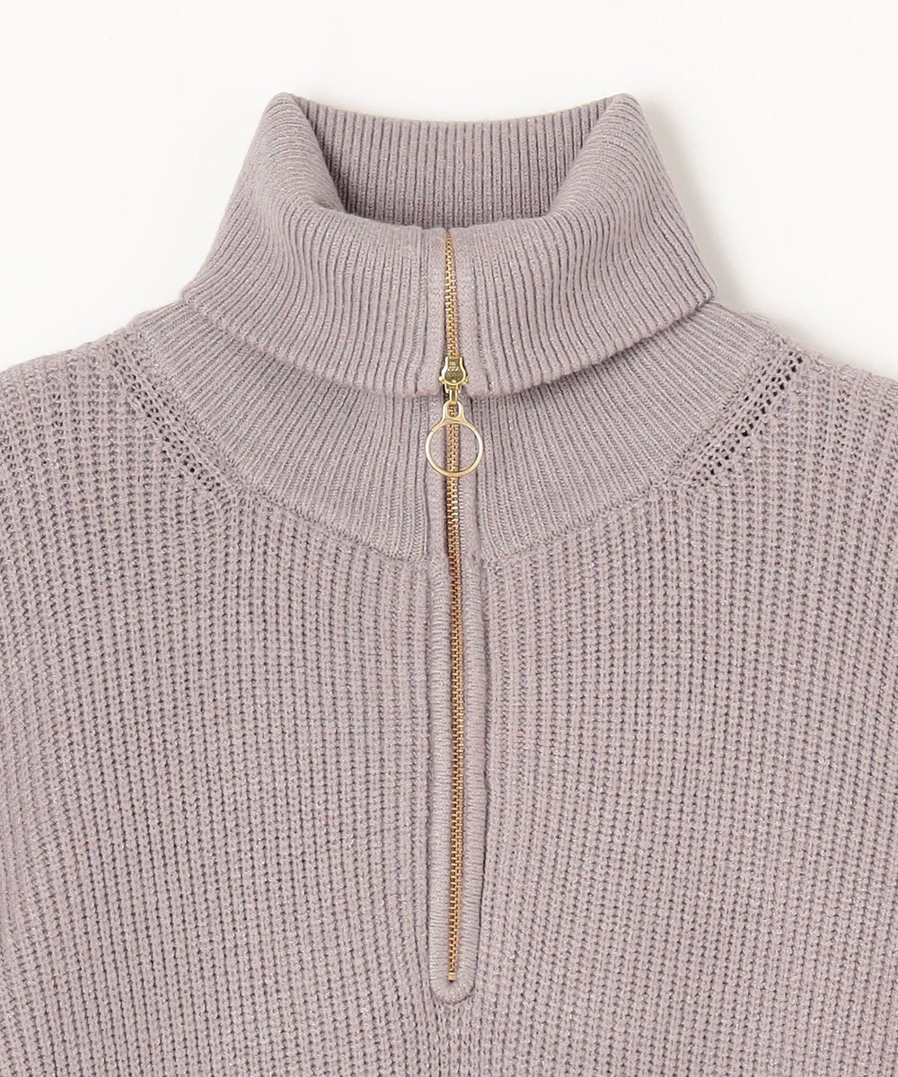 ANY L ハーフジップニットワンピース 