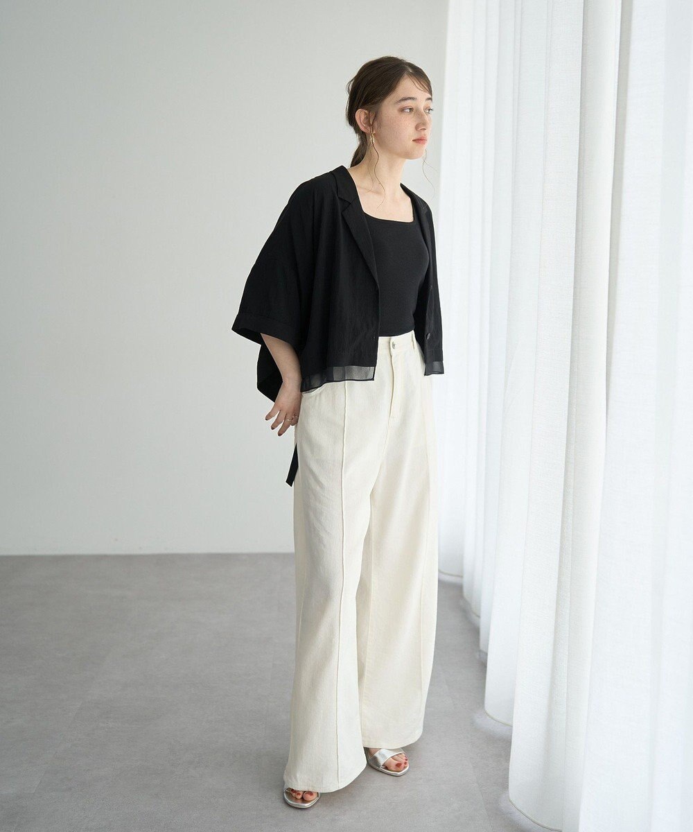 YECCA VECCA 【接触冷感】クロップドデザインジャケット② 