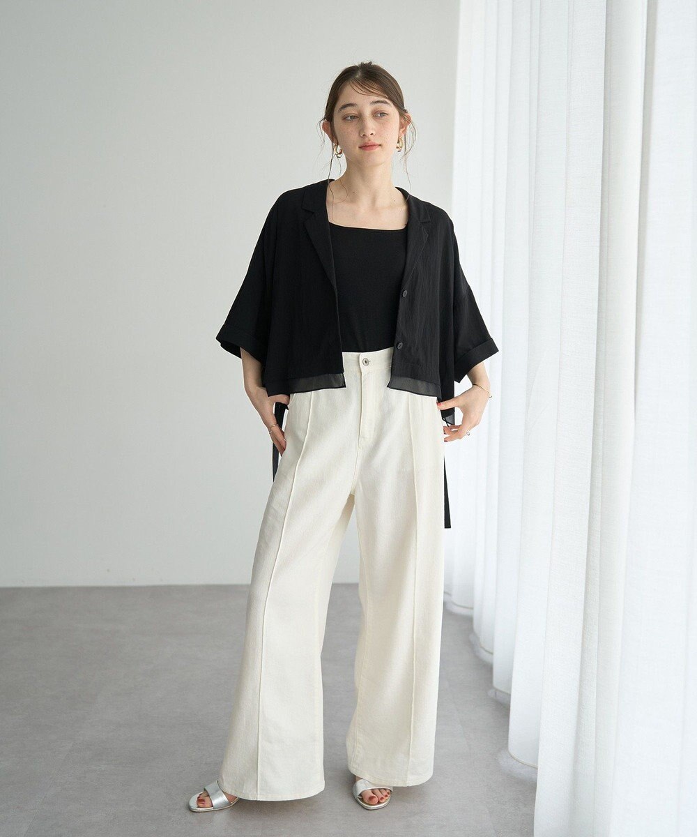 YECCA VECCA 【接触冷感】クロップドデザインジャケット② 