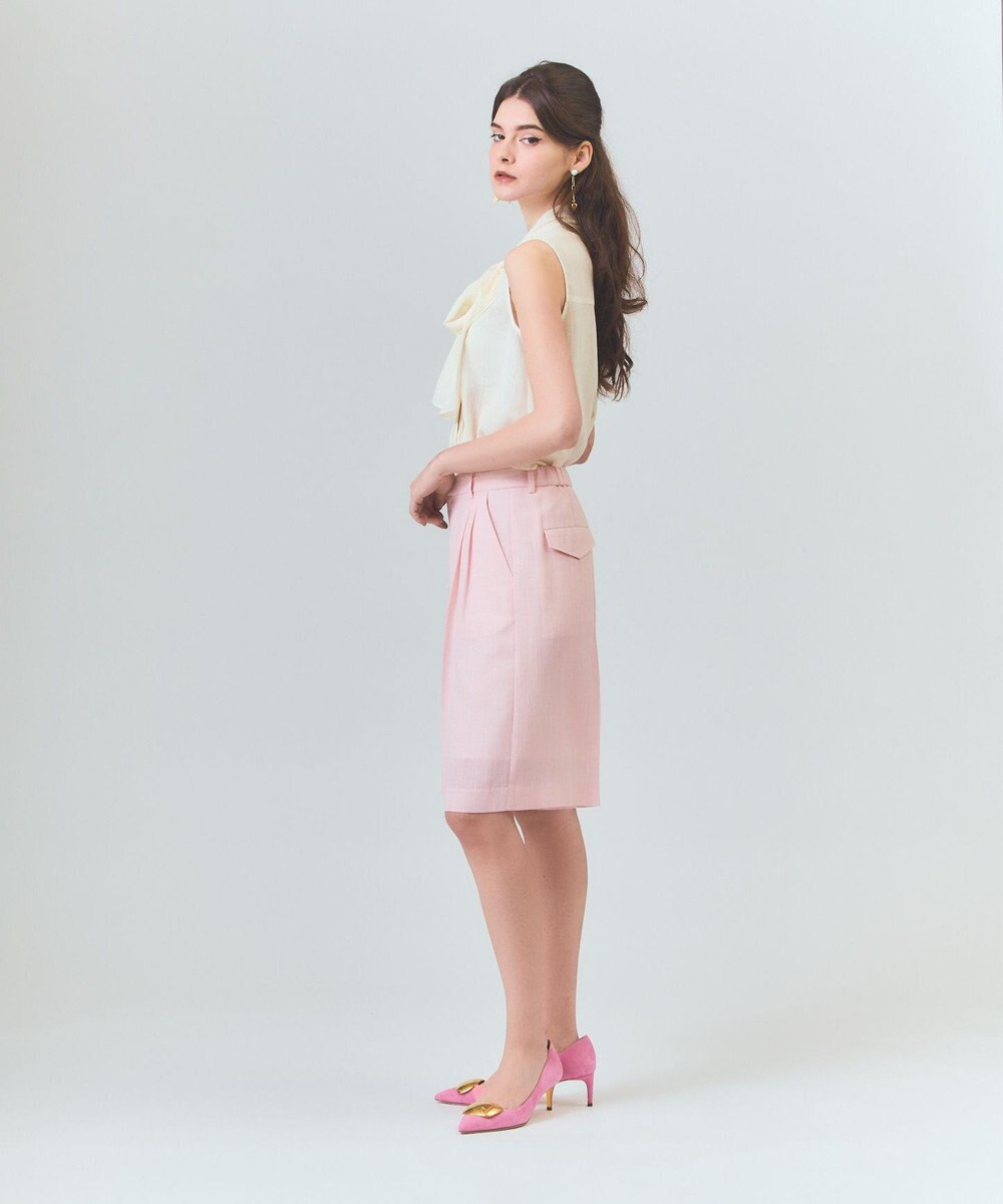 GRACE CONTINENTAL リネンライクシアーパンツ 