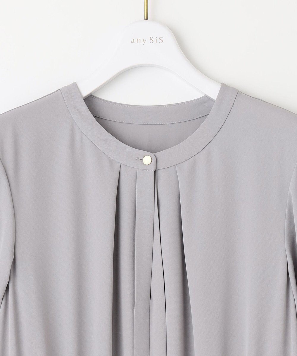 ANY SIS 【AIコラボ】スタンドカラープリーツ ワンピース 