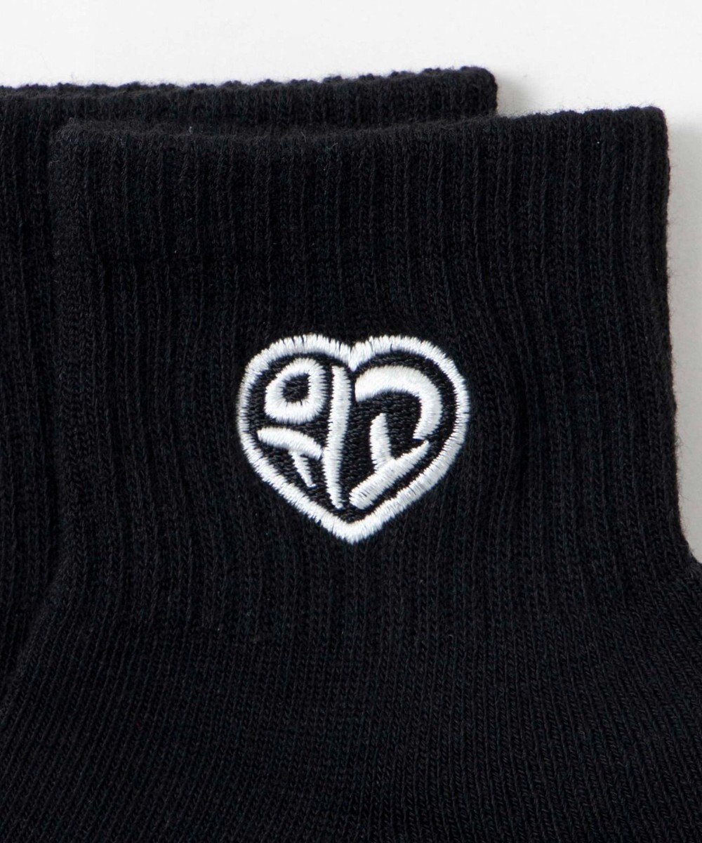 WEGO デザインロゴ刺繍アンクル底パイルソックス 