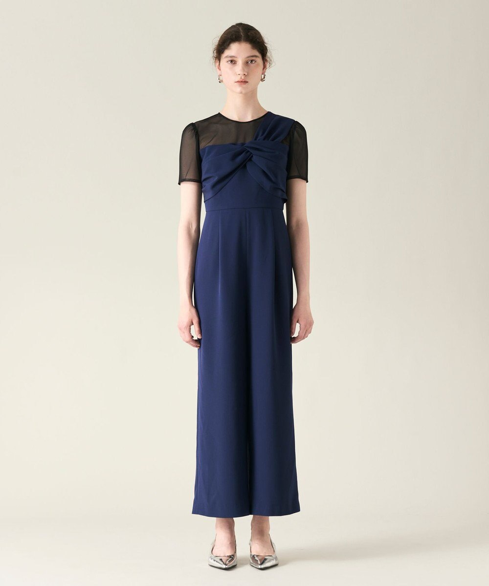 GRACE CONTINENTAL ドレープリボンサロペット 