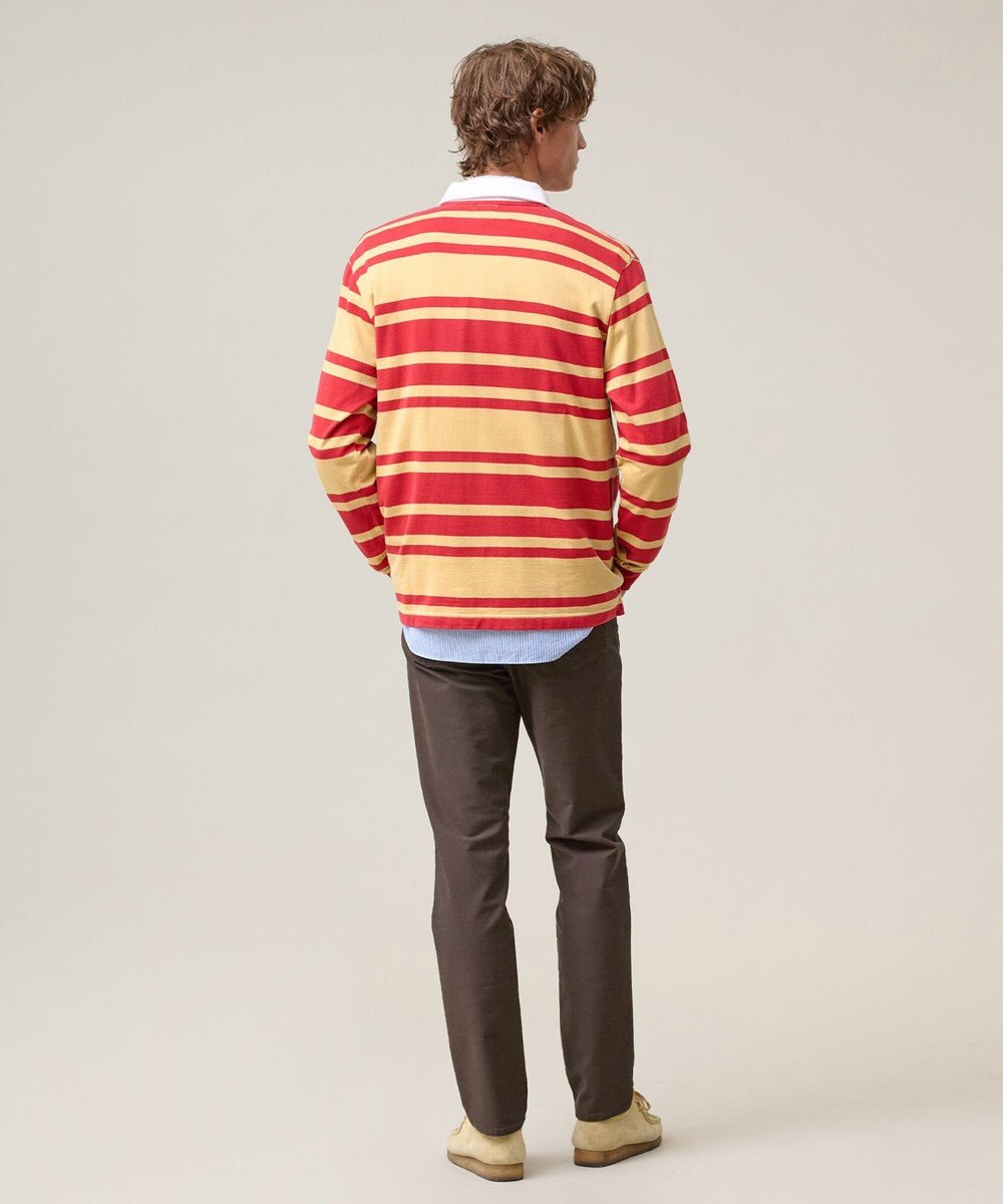 J.PRESS MEN ソフトタッチコットンマルチボーダー ラガーポロシャツ 