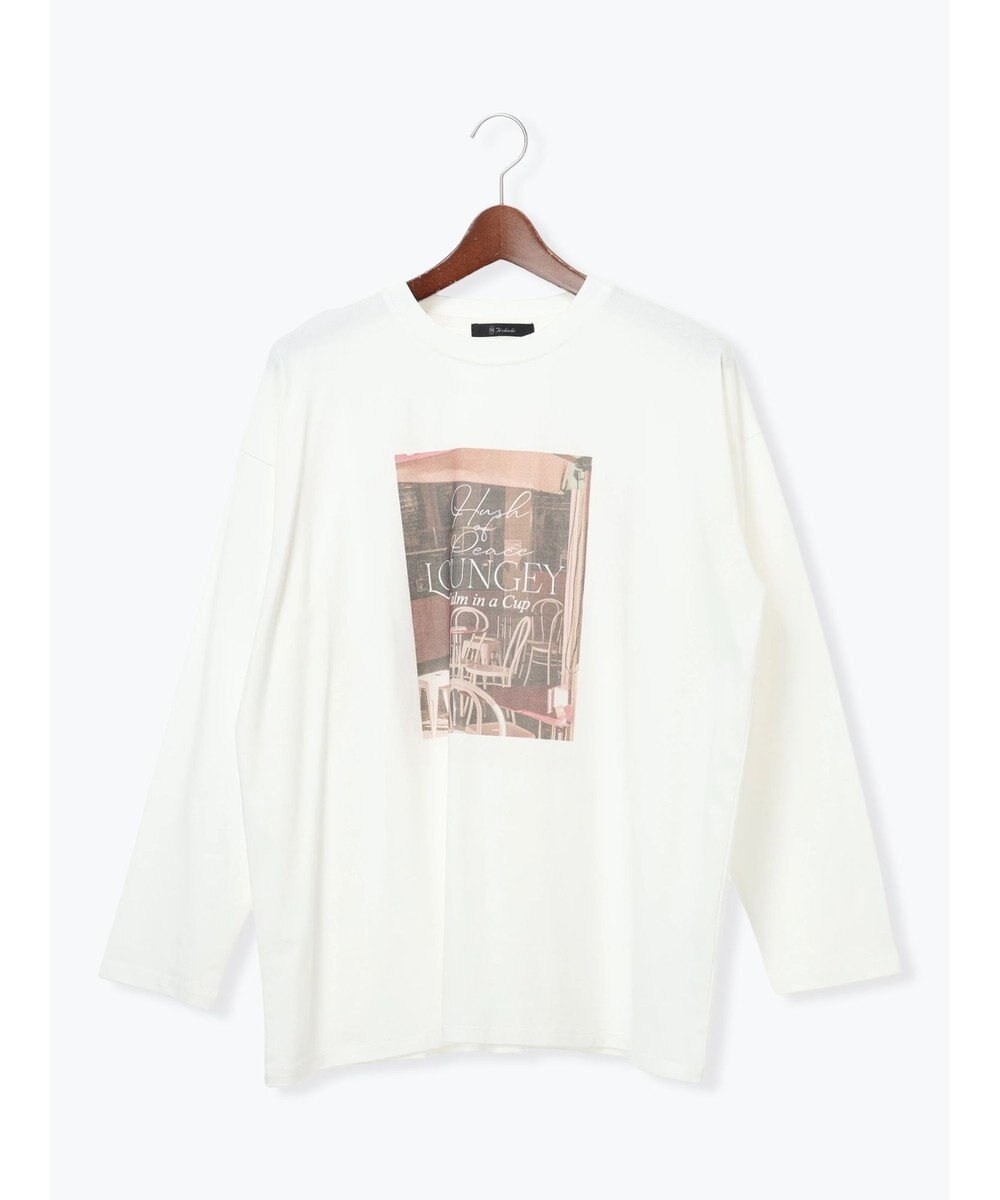 Te chichi フォトプリントロングスリーブTシャツ 