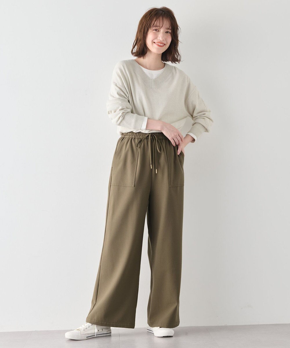 ANY 【2WAYストレッチ/ウエストゴム/裏起毛】シークレットウォームベイカーパンツ 