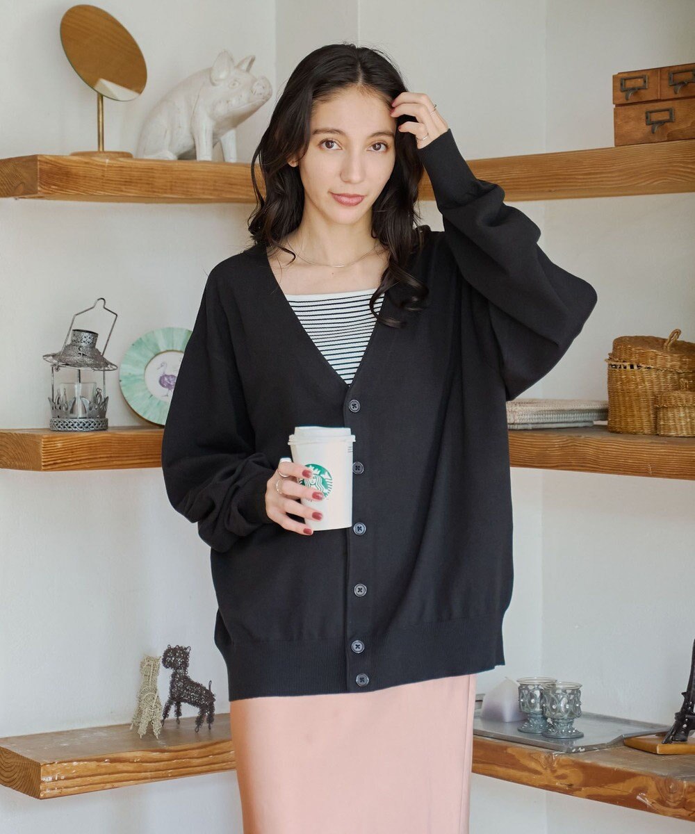 WEGO 【ユニセックス着用ITEM/MLサイズ展開】ドロップショルダーカーディガン 